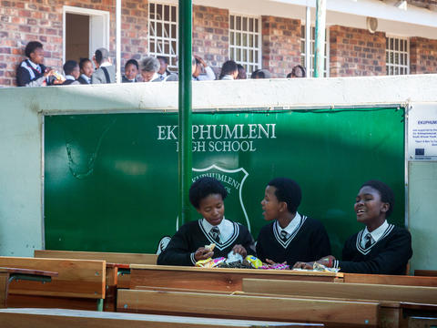 The students at Ekuphumleni Secondary School