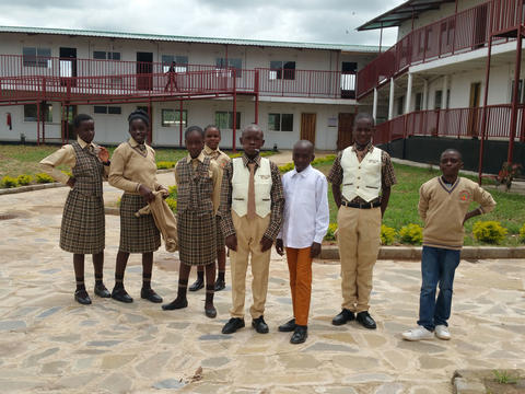 Students at St. Francis and Clare Secondary School in Lusaka, Zambia