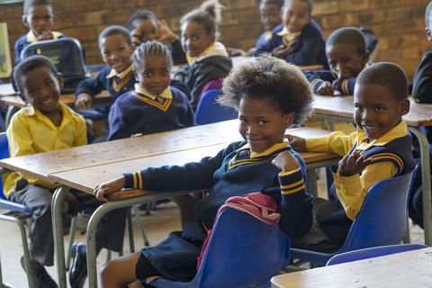 Students at Bhongolethu Primary School in Whittlesea during lessons