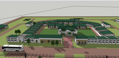 View of the model of the Choma secondary school from above