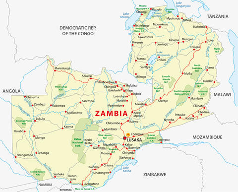 Map of Zambia